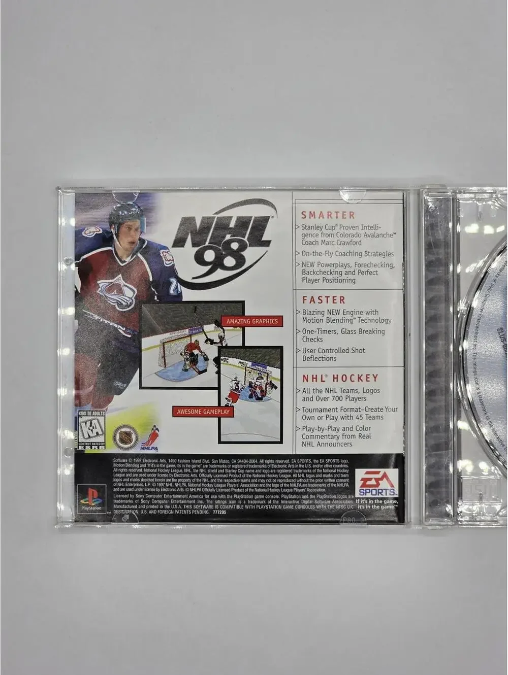 Nascar 98 PlayStation PS1 1997 EA Sports Racing Game CIB Tested Black Label